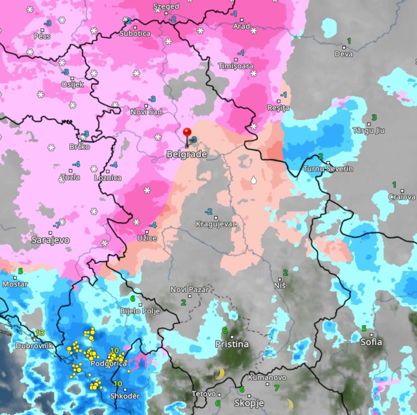 Vremenski radar 4 sata posle ponoći