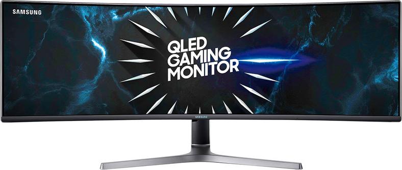 Samsung LC49RG90SSU – ekstremalnie szeroki monitor w formacie 32:9 (rozdzielczość 5120 x 1440 pikseli). Cena: 5900 zł 