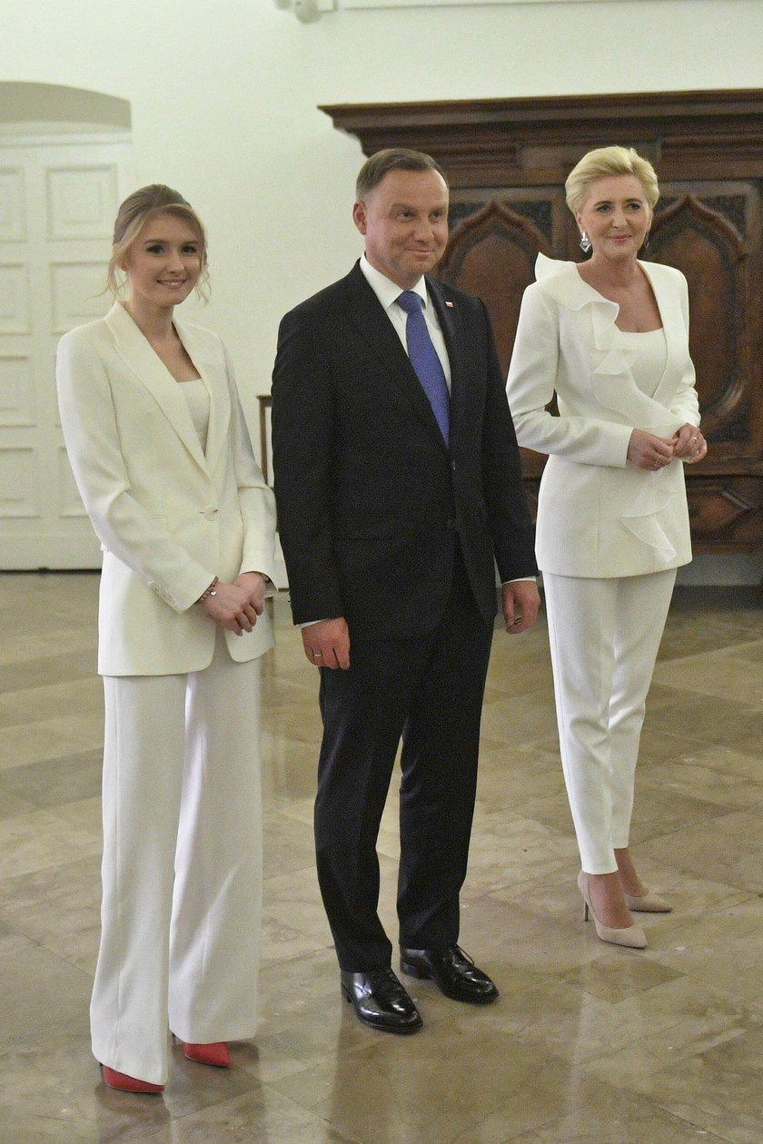 Kinga, Andrzej i Agata Duda