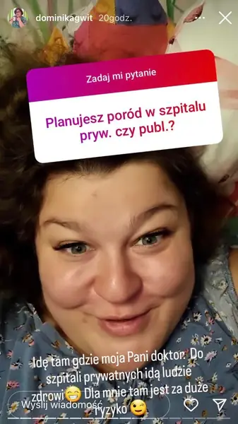 Dominika Gwit wyznała, że zamierza rodzić w placówce publicznej ze względu na bezpieczeństwo / Instagram @dominika.gwit