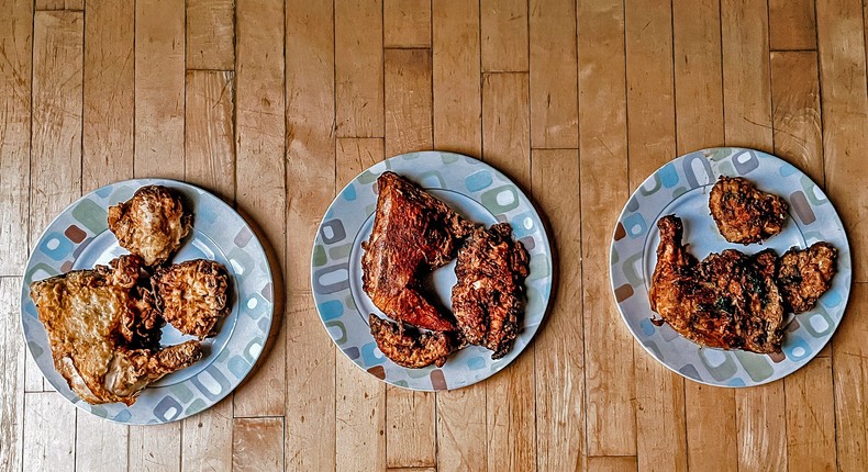 I followed fried-chicken recipes from three chefs. Meredith Schneider