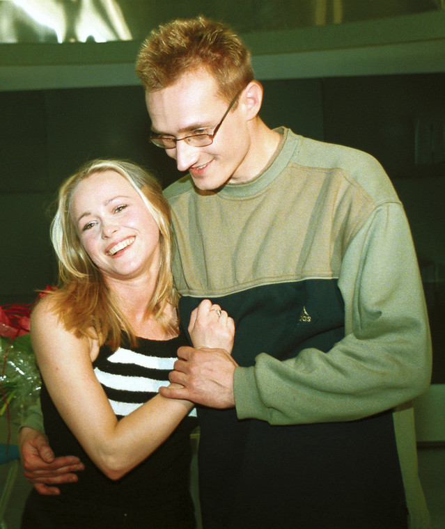 Monika Sewioło z mężem Jerzym (2001)