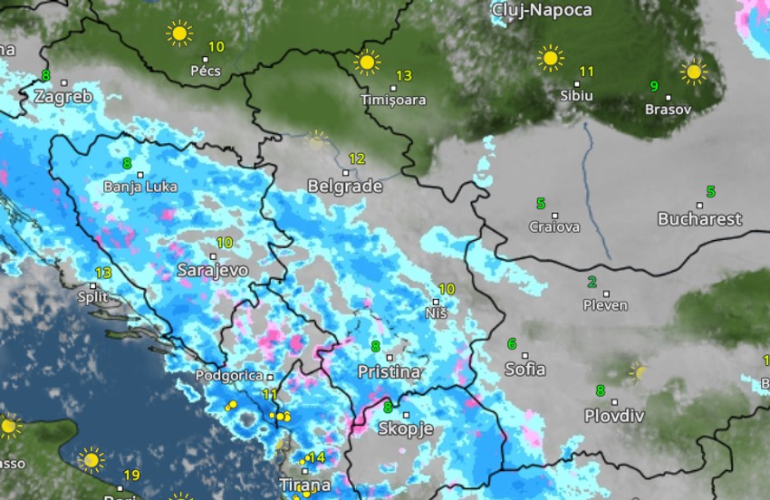 Sprema se kiša u Srbiji