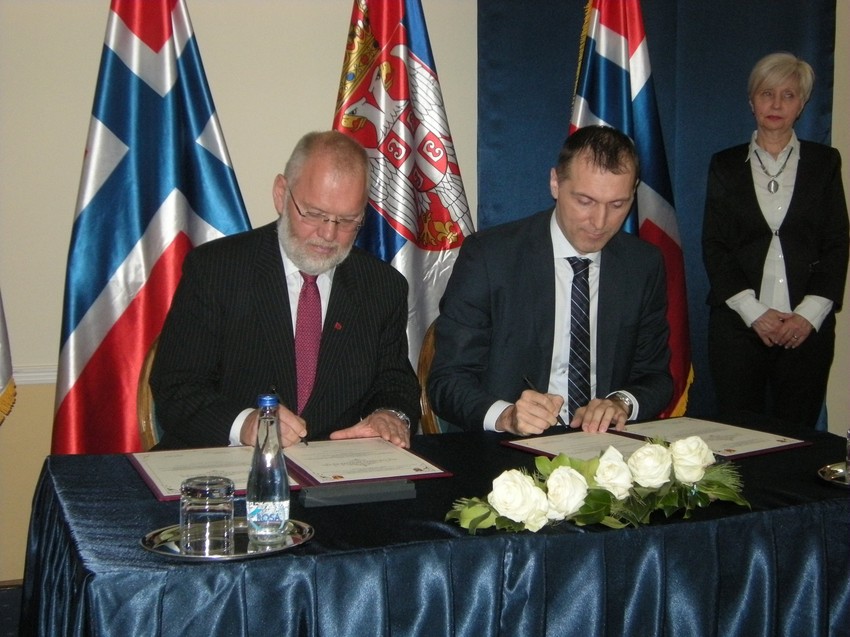 Deklaracija o prijateljstvu sa Narvikom: Geir-Ketil Hansen i Pavle Markov