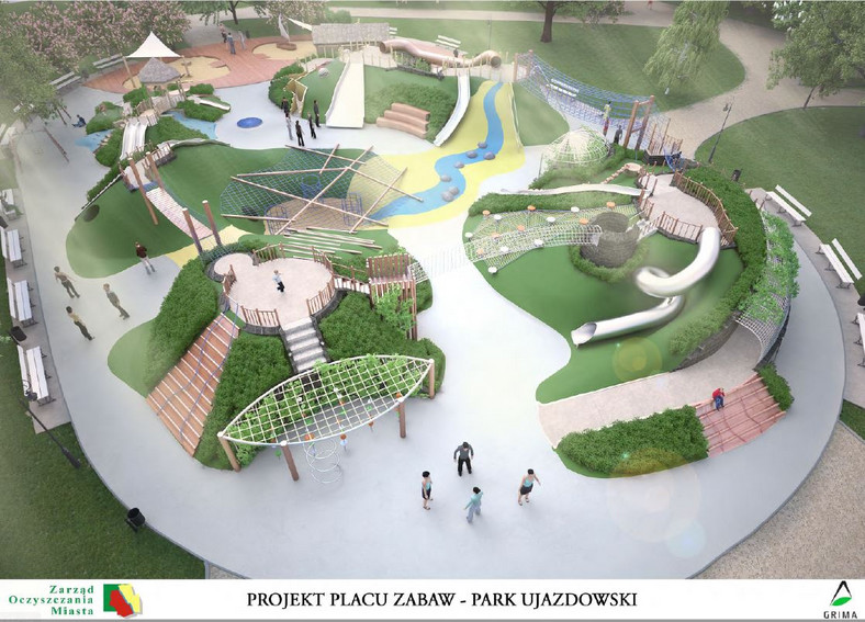 Tak ma wyglądać plac zabaw w Parku Ujazdowskim (projekt)
