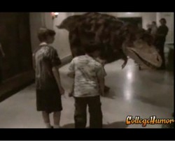 Dinozaur szalał po korytarzach muzeum