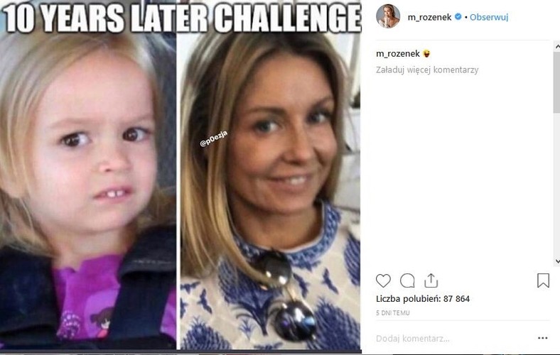 Małgorzata Rozenek #10yearschallenge