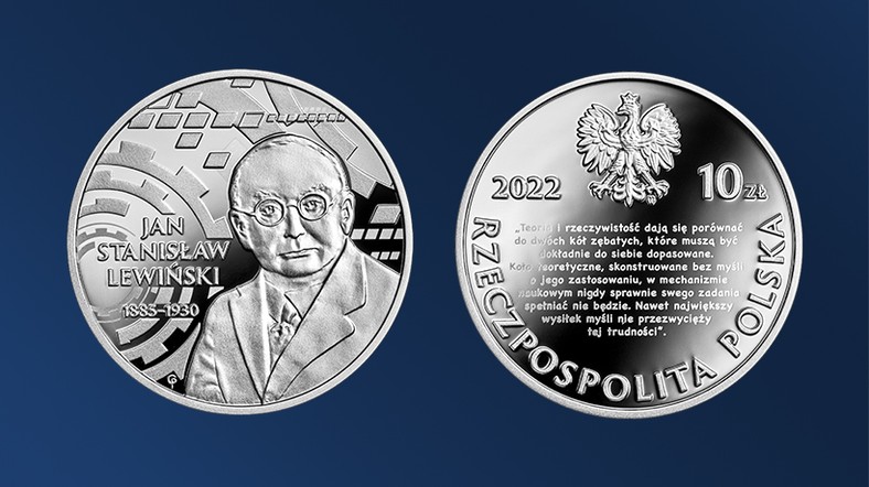 Moneta kolekcjonerska NBP z wizerunkiem Jana Stanisława Lewińskiego ukaże się 5 maja.