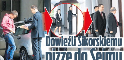 Dowieźli Sikorskiemu pizzę do Sejmu