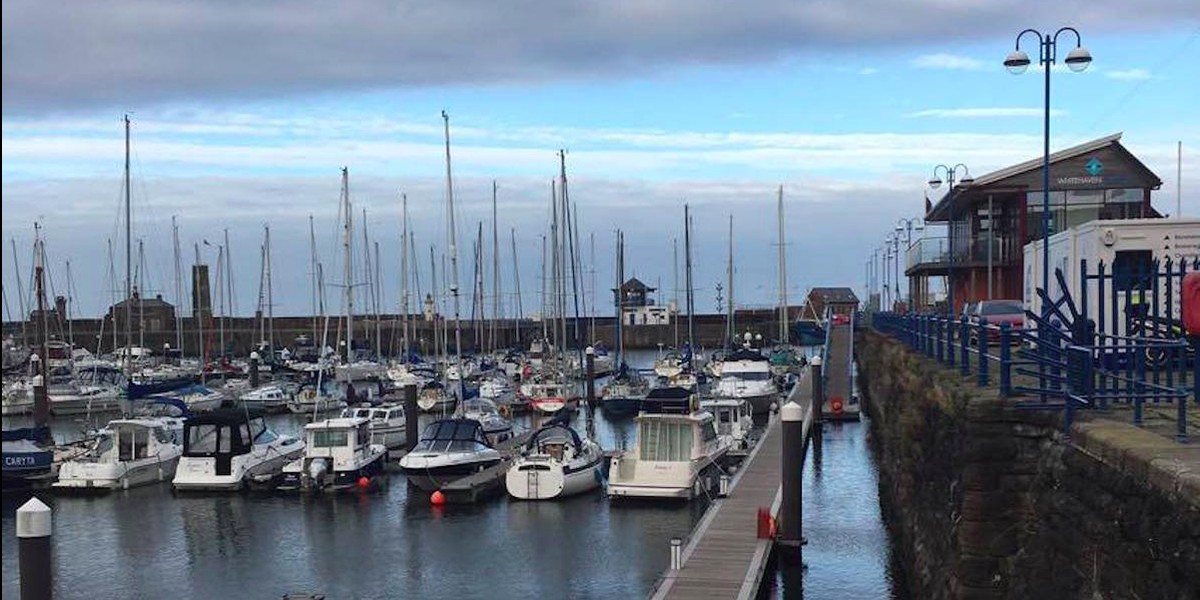 Whitehaven is a small port town in west Cumbria.