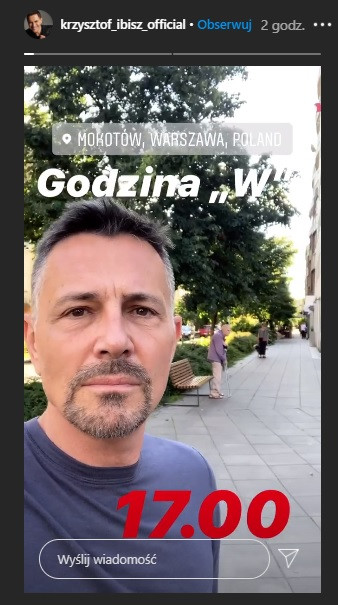 Krzysztof Ibisz na InstaStories