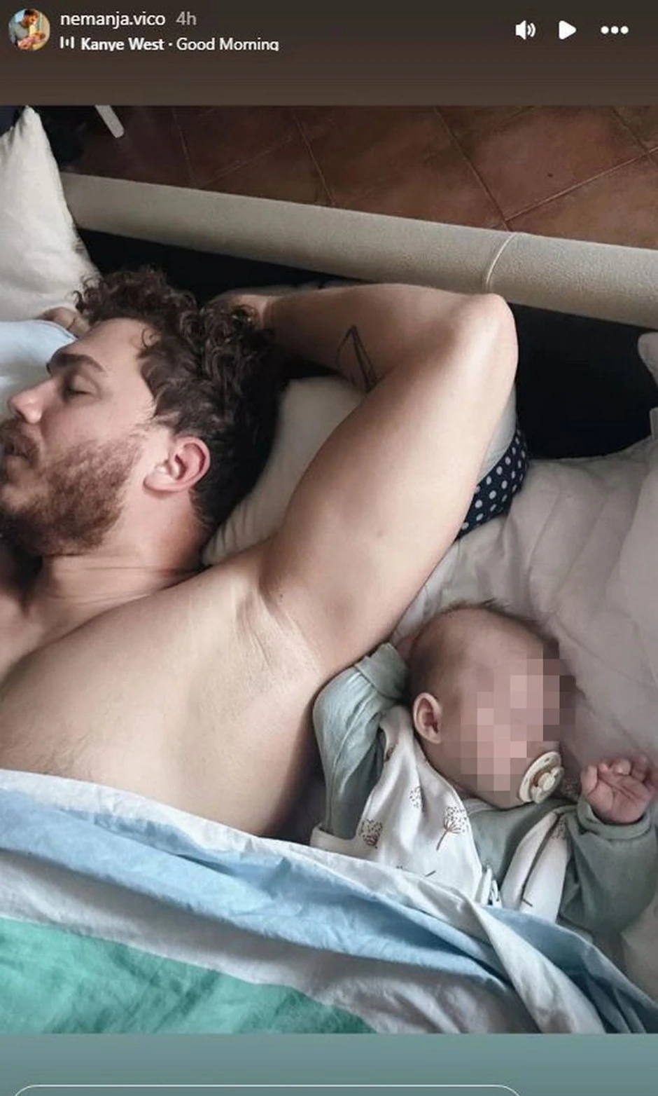 Nemanja Vico sa ćerkom