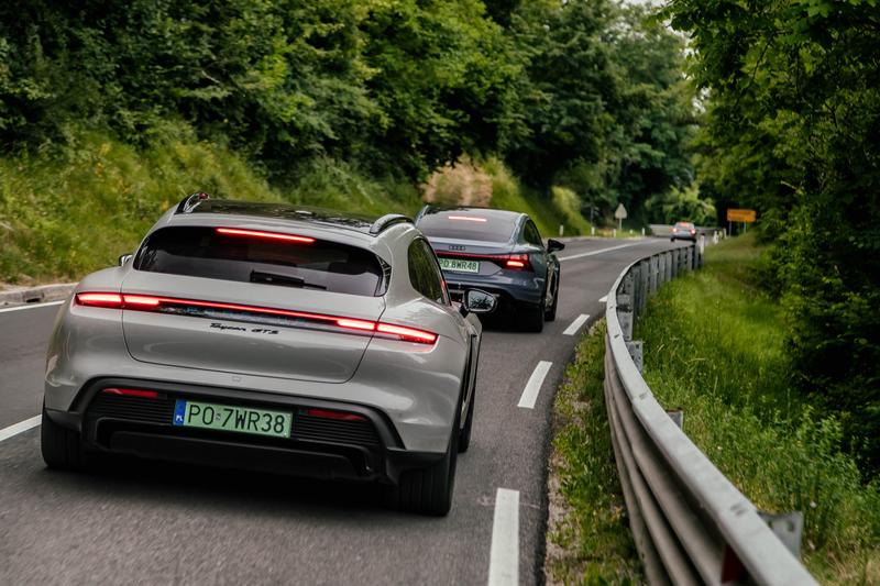 Podróż Porsche Taycanem i Audi e-tronem GT do Chorwacji