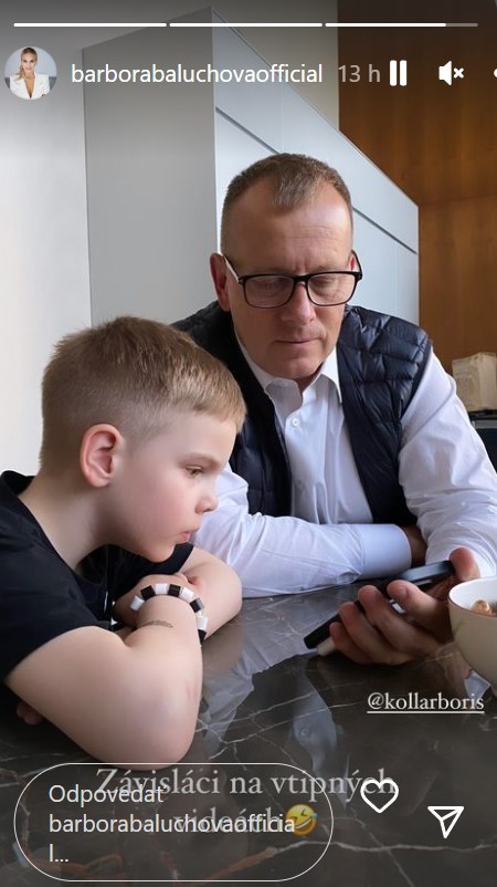 Balúchová zverejnila fotku Kollára so synom.