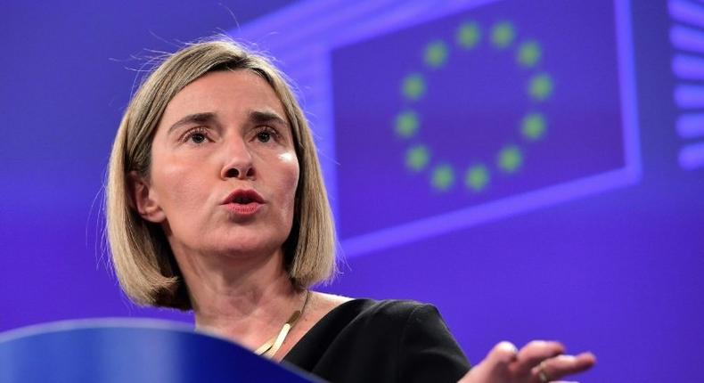 EU foreign affairs chief Federica Mogherini appealed directly to Washington to maintain its funding for UN agencies during a meeting of the Security Council