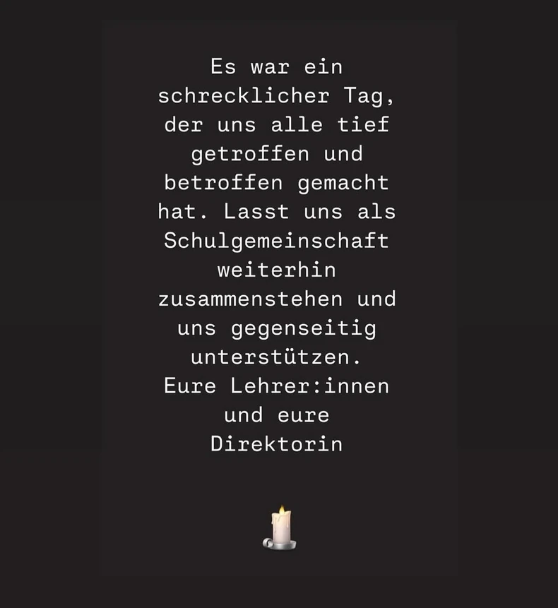 Poruka škole u kojoj se dogodio Masakr