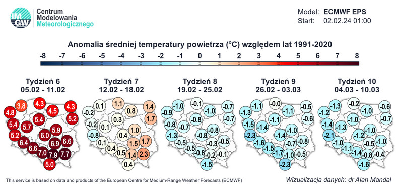 Chłodniejsza pogoda w dalszej części lutego może rozgościć się w Polsce na dłużej