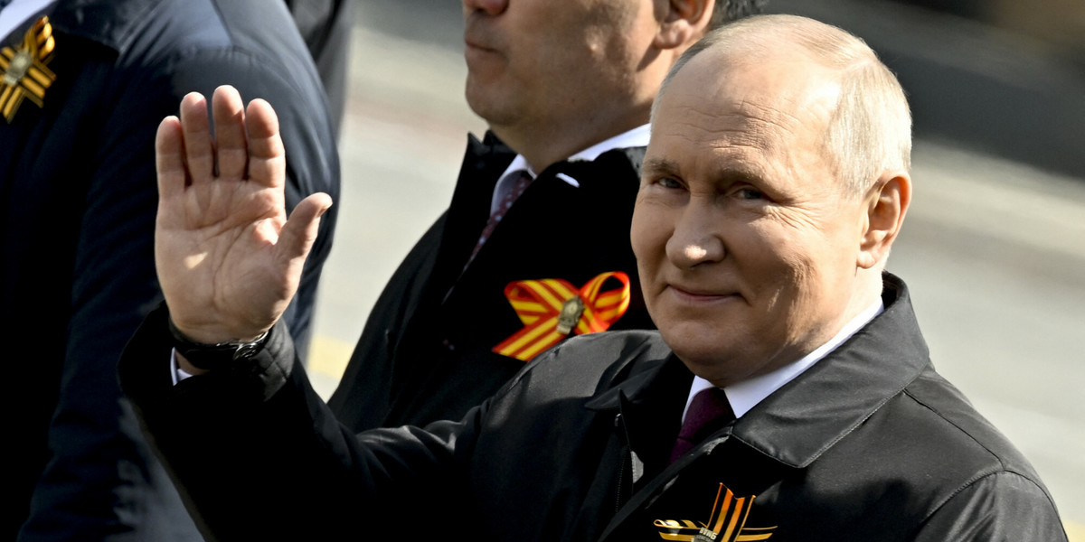 Prezydent Rosji Władimir Putin podczas parady z okazji Dnia Zwycięstwa w Moskwie.