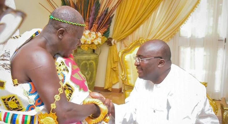 Dr Mahamudu Bawumia with Otumfuo