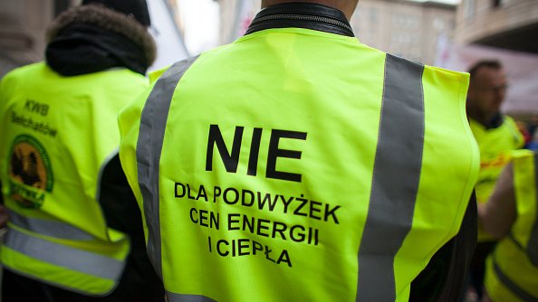 Protest górników w Warszawie