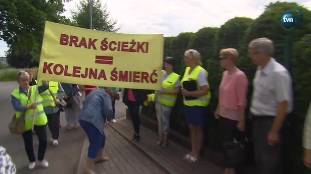 "Ile osób musi zginąć, żeby ścieżka powstała?" Protest mieszkańców Czerska po śmierci 11-latka