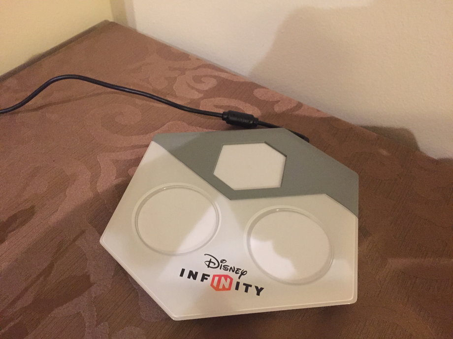 This is the Disney Infinity base, where the magic happens. Plug it into your game console...