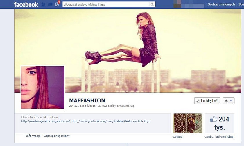 Profil Maffashion na facebooku 