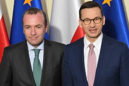 Manfred Weber i Mateusz Morawiecki