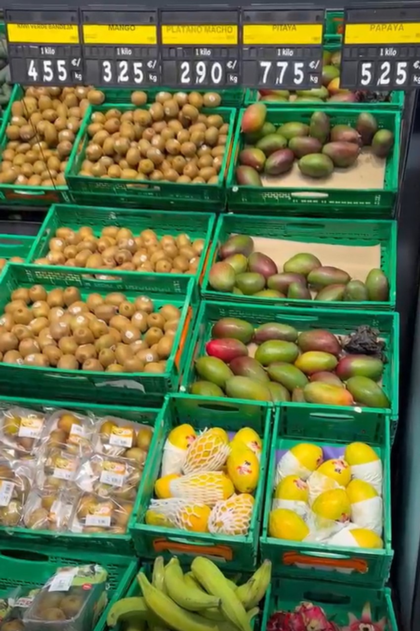 Cene voća i povrća u Španiji