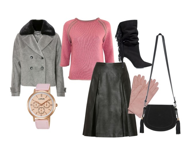 Jesienne STYLIZACJE z akcentami w różnych odcieniach różu