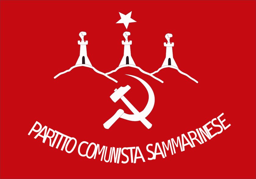 Flaga Komunistycznej Partii San Marino