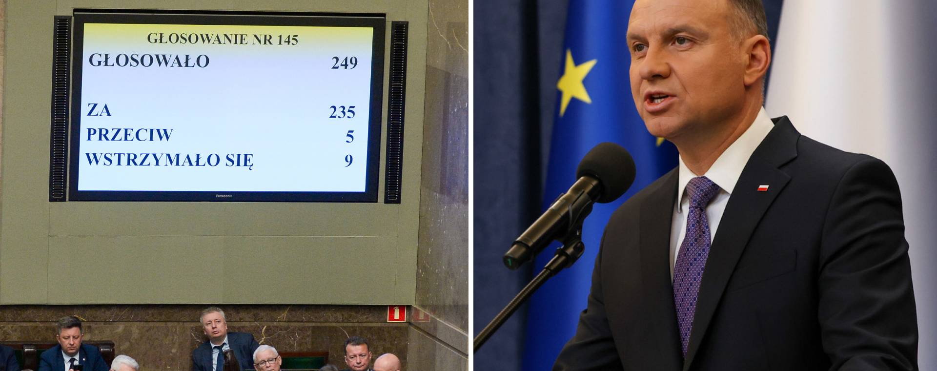 W piątek w Sejmie za prezydenckim projektem nowelizacji zagłosowało 228 posłów PiS, żaden nie był przeciw ani nie wstrzymał się od głosu. W sumie za było 249 posłów