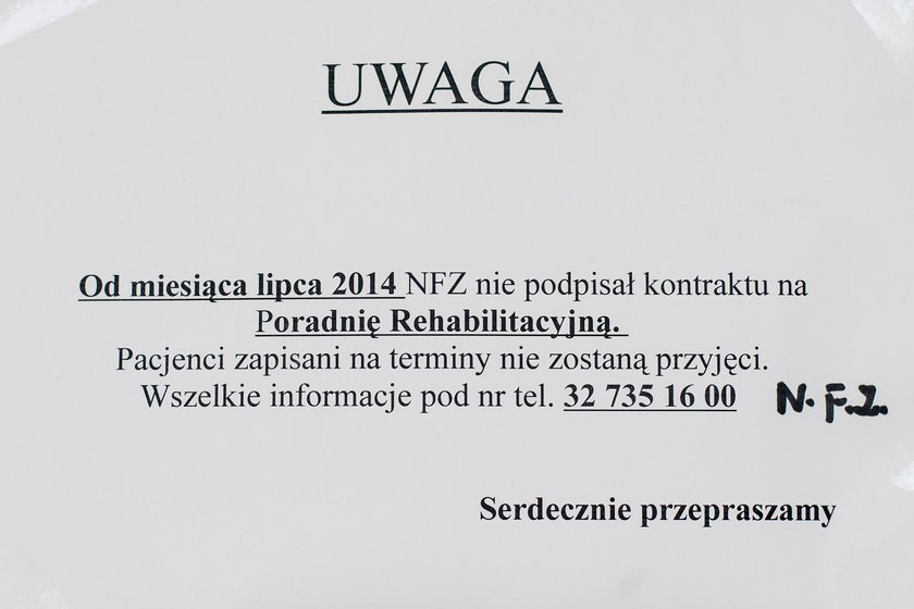 Narodowy Fundusz Zdrowia nie podpisał kontraktu z Centrum Pediatrii w Sosnowcu na Poradnię Rehabilitacyjną