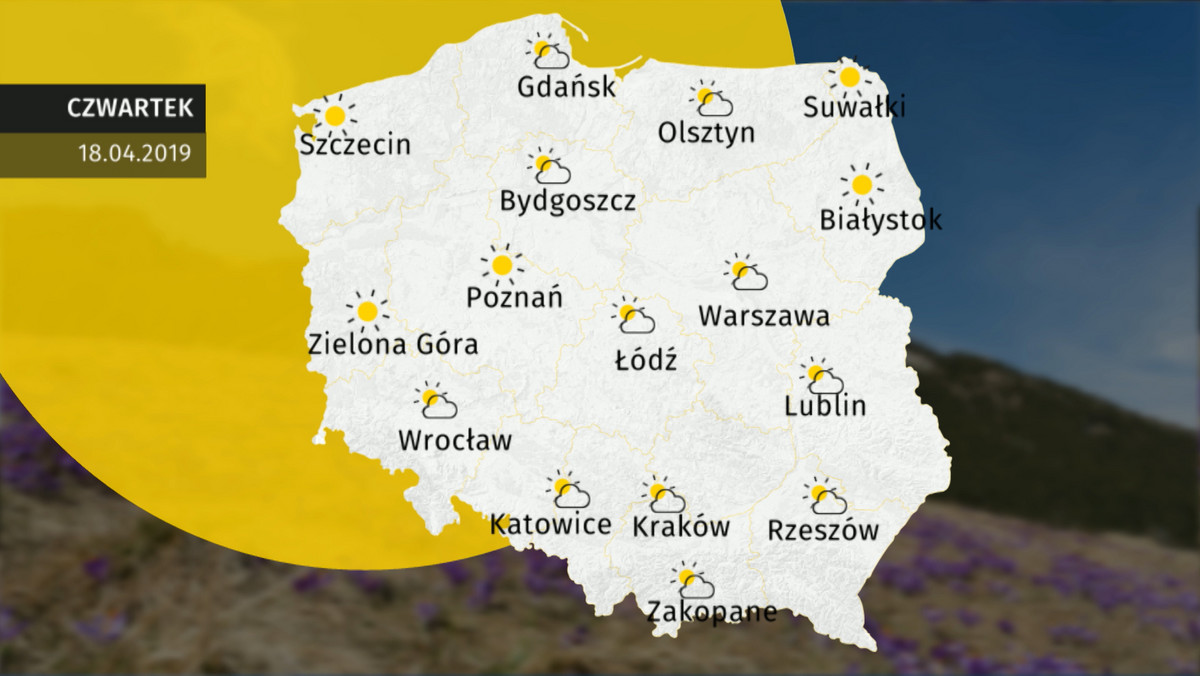 Pogoda dla Polski. Prognoza pogody - 18 kwietnia 2019 roku