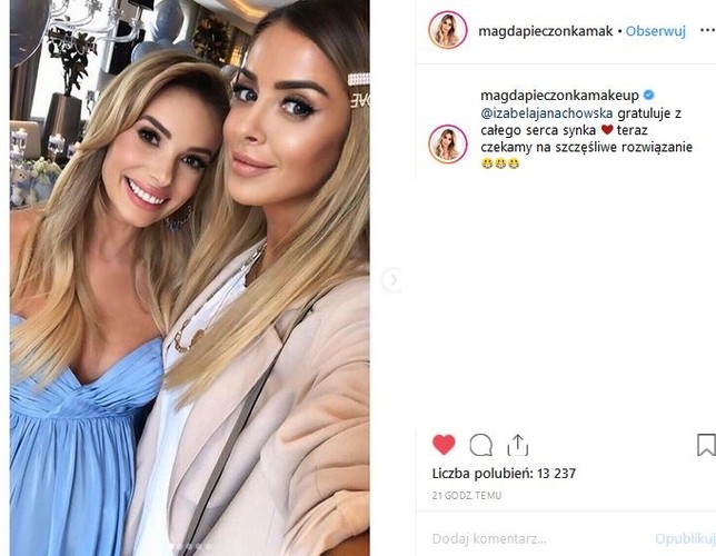 baby shower Izabeli Janachowskiej / Instagram Magdaleny Pieczonki