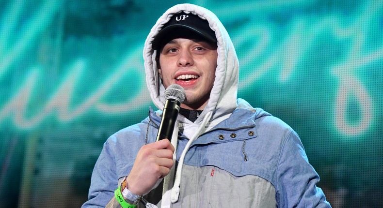 Pete Davidson performs onstage at the Colossal Stage during Colossal Clusterfest.