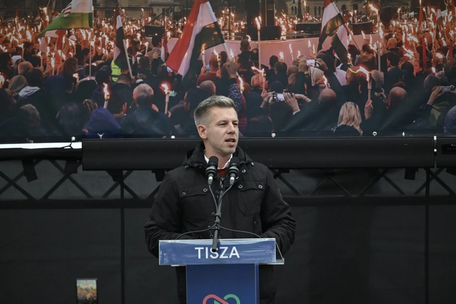 Peter Mađar na skupu u Kečkemetu 6. decembra