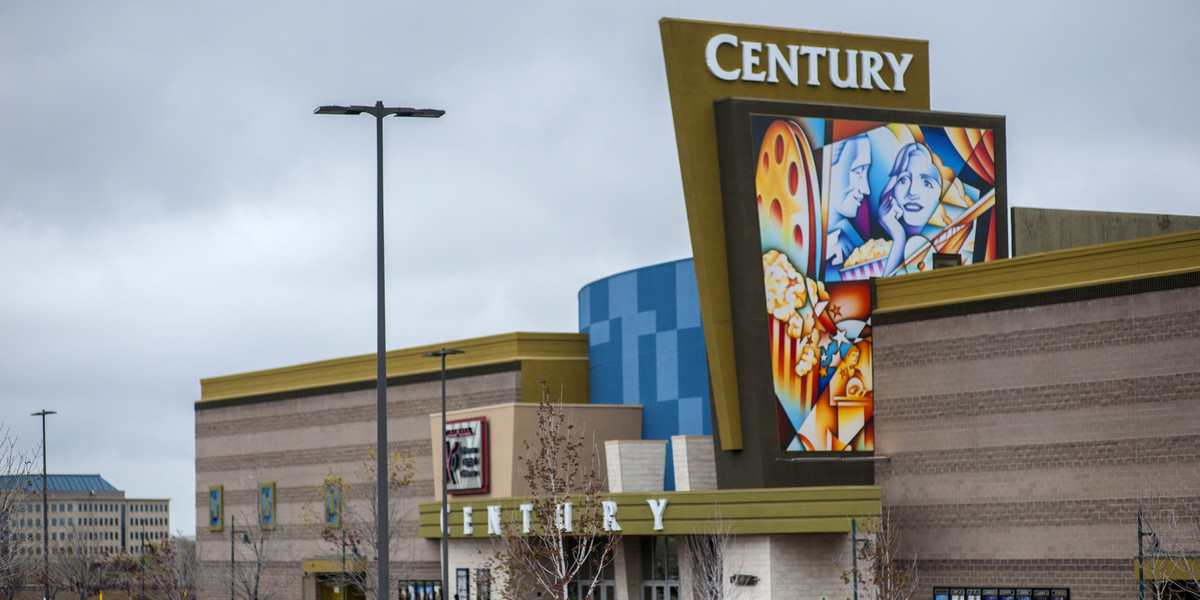 Century Aurora 16 movie theater in Aurora, Colorado.