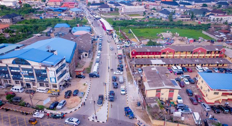 One of the road projects completed by the Lagos State Governor, Babajide Sanwo-Olu. [Twitter:@jidesanwoolu]