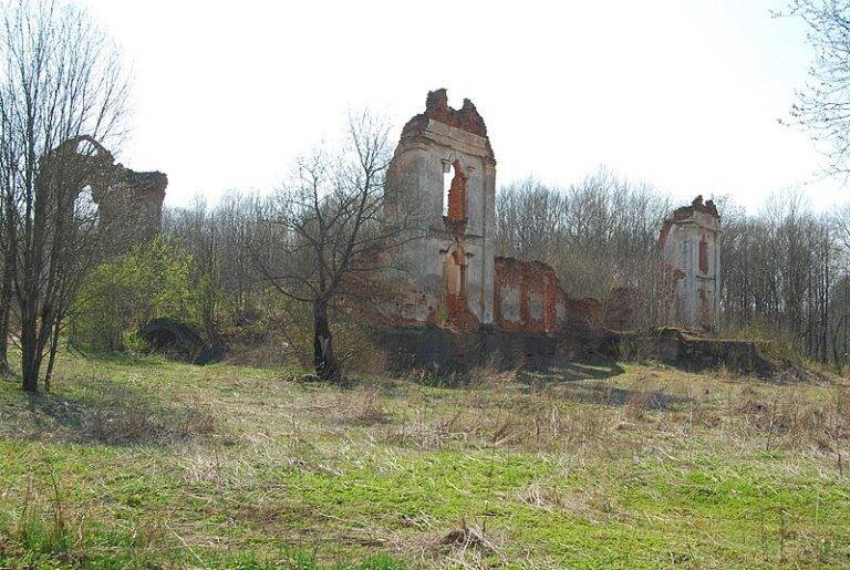 Ruiny dworu księdza Brzostowskiego w Pawłowie