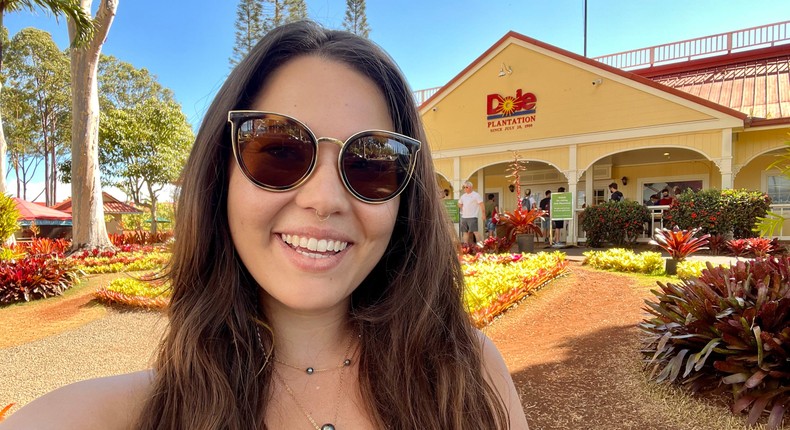 I drove an hour to visit the Dole Plantation on Oahu.Ashley Probst