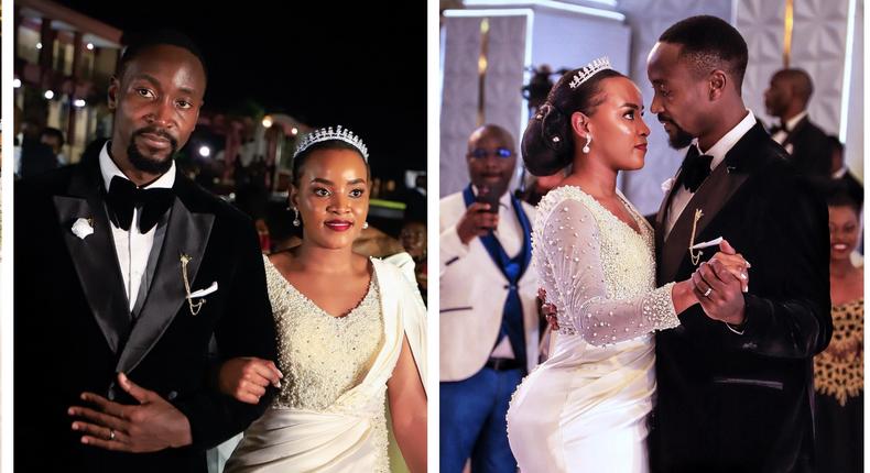 Kyabazinga Nadiope Gabula and Queen Jovia Mutesi at their wedding reception