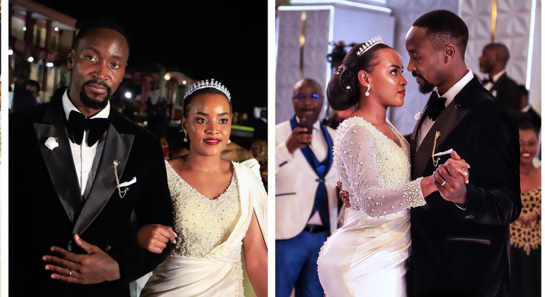 Kyabazinga Nadiope Gabula and Queen Jovia Mutesi at their wedding reception