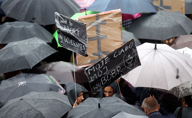 Protest na Placu Zamkowym