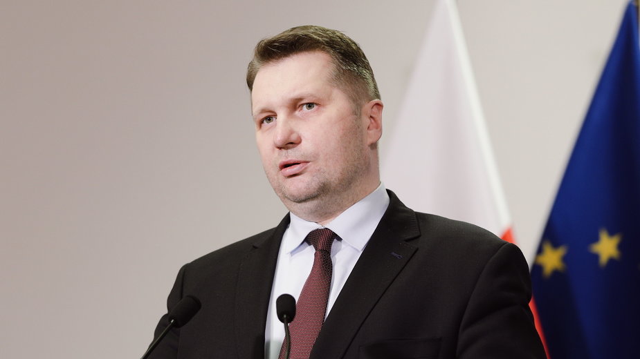 Przemysław Czarnek na konferencji prasowej (09.02.2022)