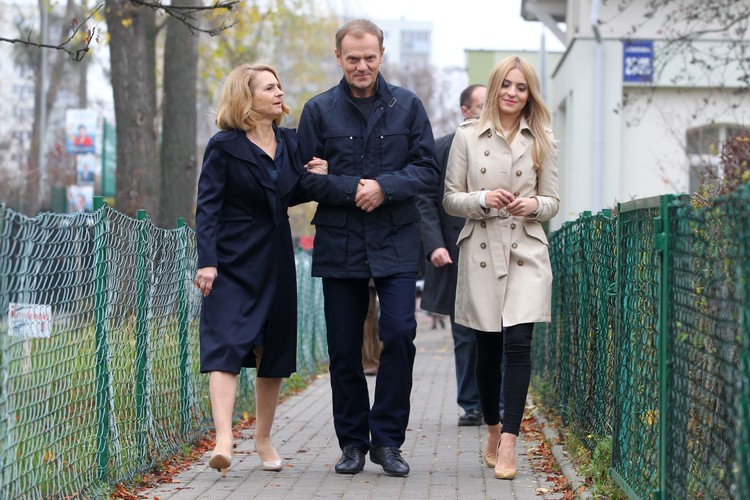 Donald Tusk z żoną Małgorzatą i córką Kasią