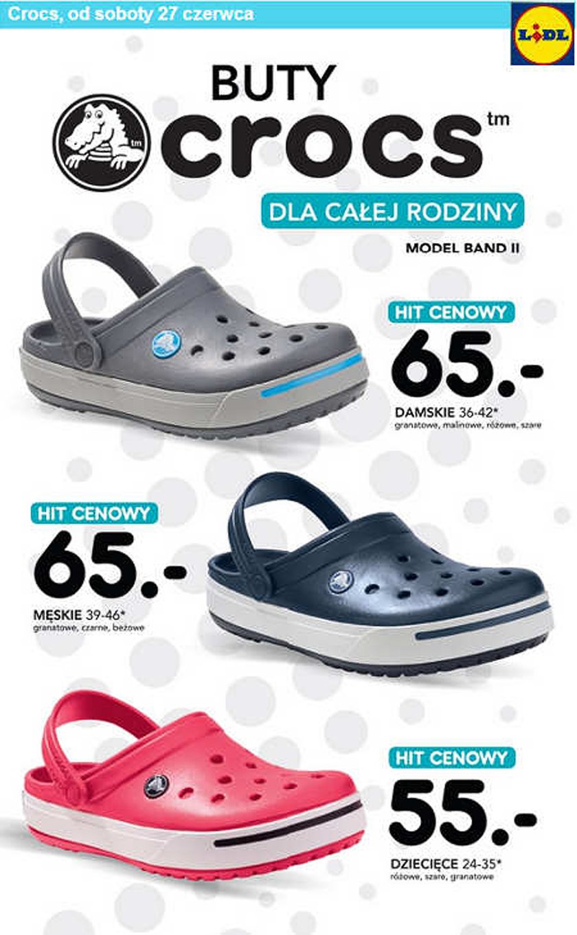 Crocsy w Lidlu od 27 czerwca