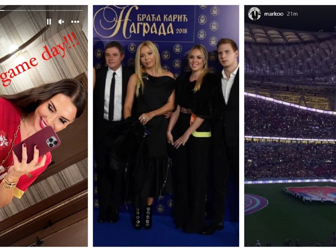 Deca Snežane i Dragana Stojkovića Piksija podržavaju oca i orlove na SP u Kataru foto: Ringier/Instagram/Anja/Markoo