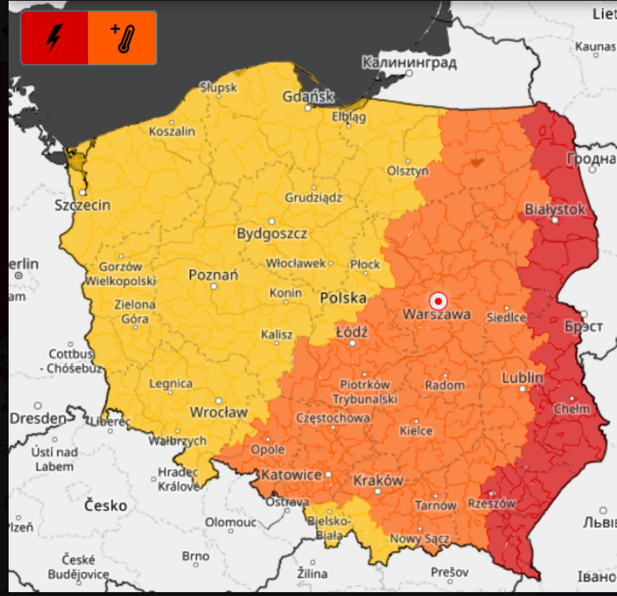  Alarmy najwyższego stopnia. IMGW ostrzega przed potrójnym zagrożeniem