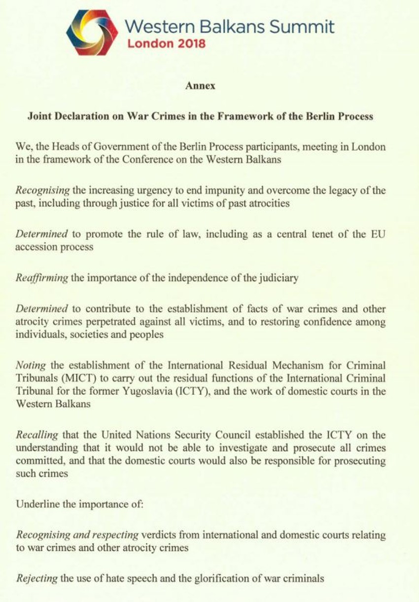 deklaracija o ratnim zločinima London